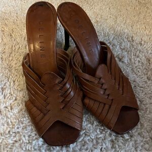 Celine Brown and Black Heels